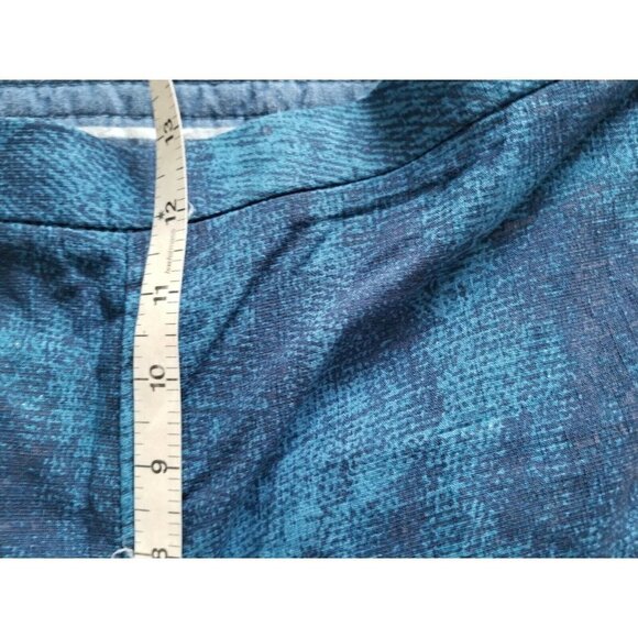 H by Halston Womens Petite Wide Leg Blue Patterned Rayon Crop Pants Sz 20WP - Picture 10 of 14